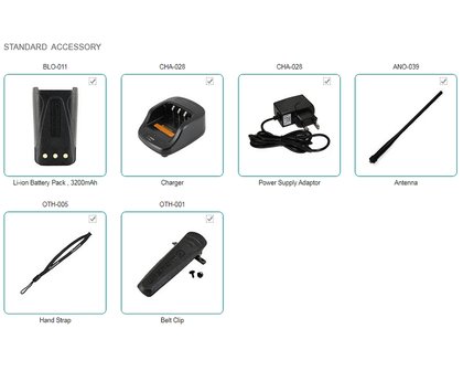 Wouxun KG-UV8H 10 Watts, 3200 mAh battery