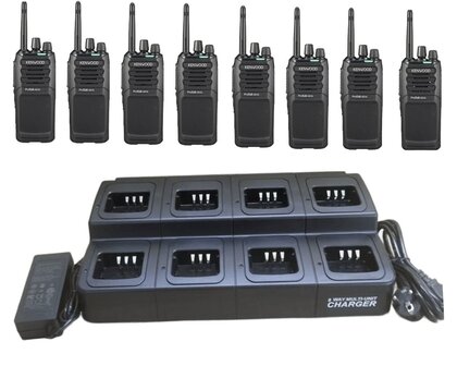 Kenwood TK-3701D dPMR set van 6 incl 6 vaks-lader