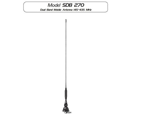 Sirio SDB-270 dualband auto antenne