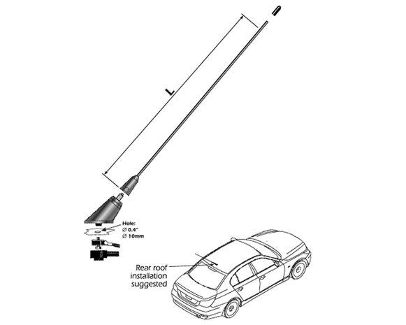 Sirio STAIFUN 118-480 auto antenne