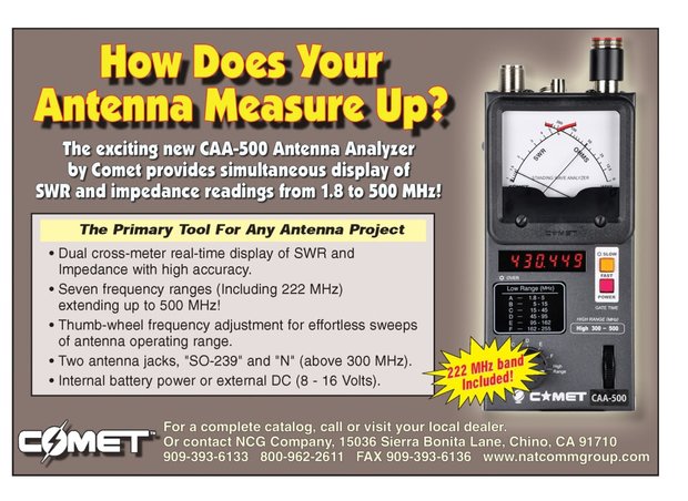 Comet CAA500 MKII Standing Wave Analyzer